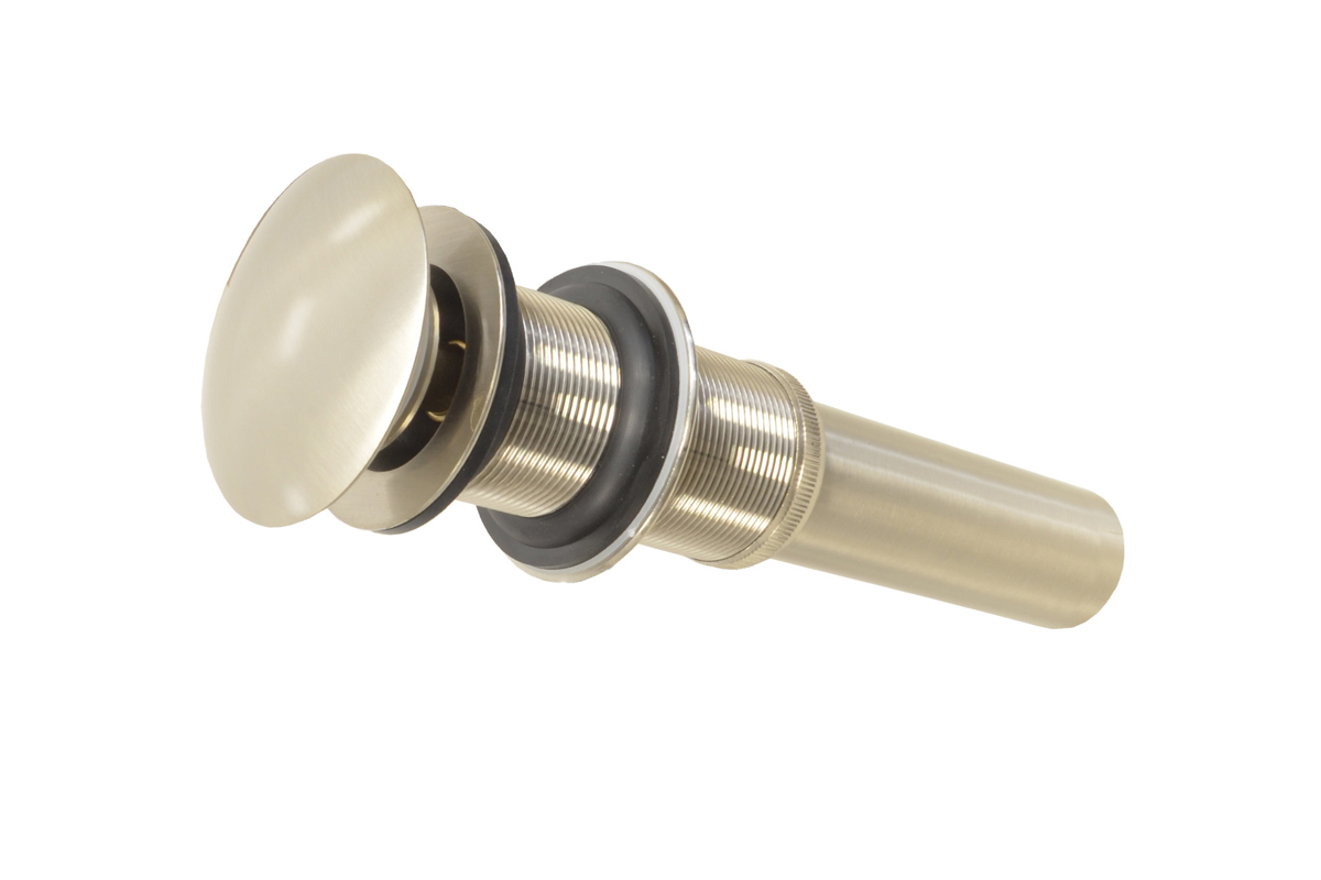 Contra sin rebosadero con tapn push para lavabo