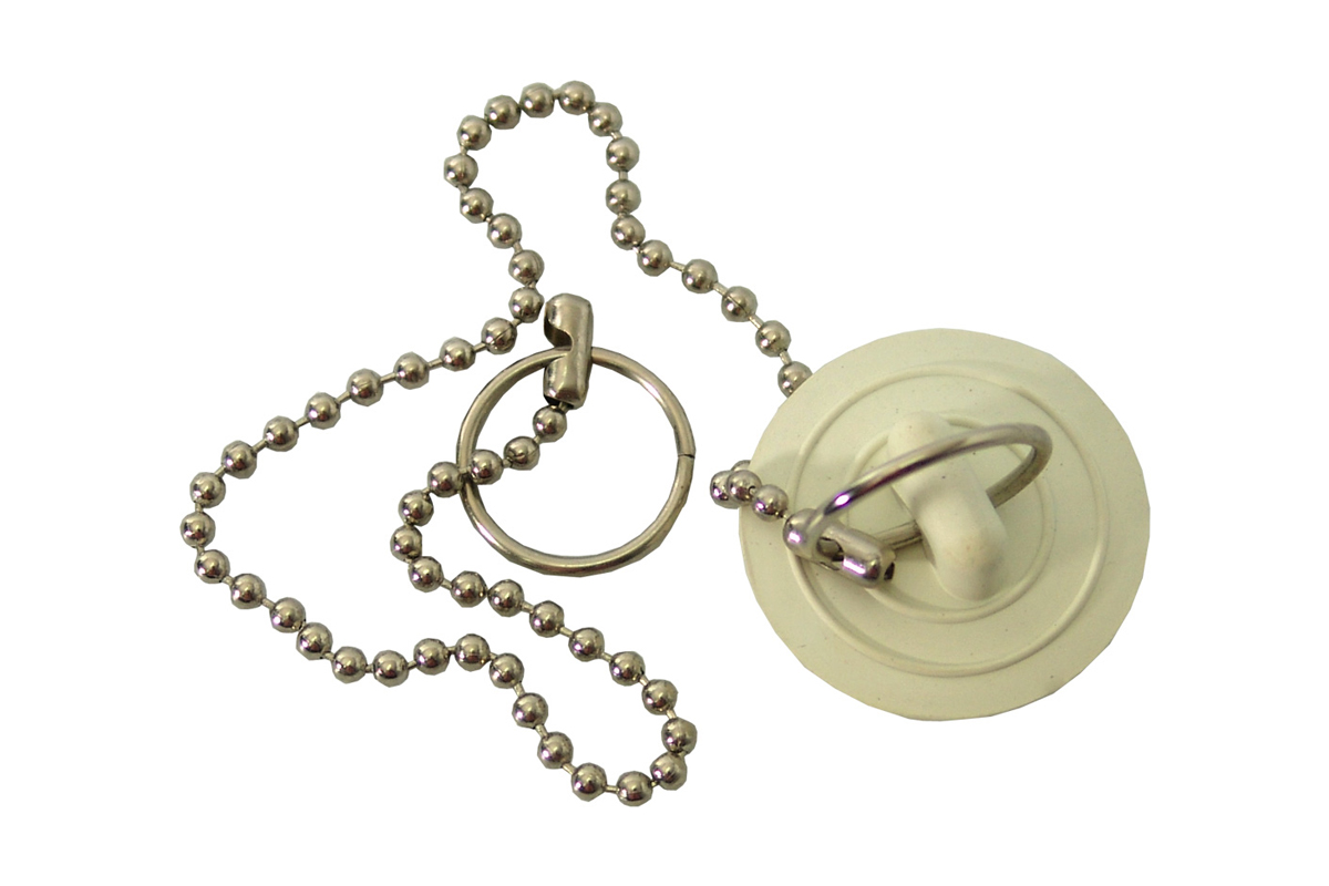 Tapn de hule para lavabo con cadena