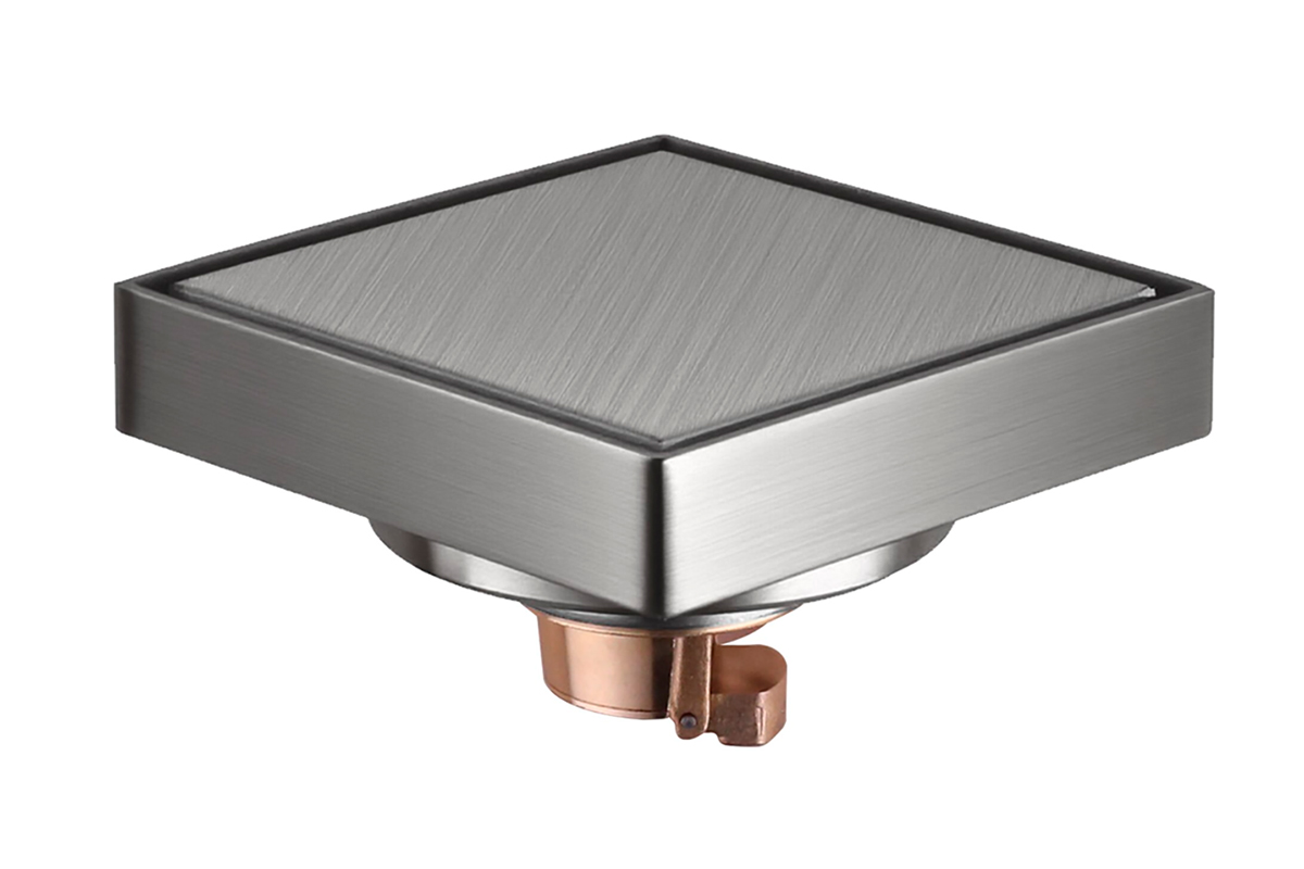 Coladera cuadrada 4" x 4" acero inoxidable 270 