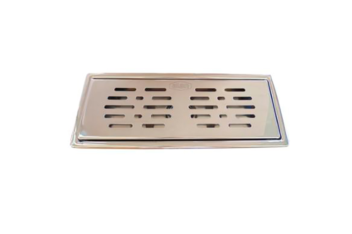 Coladera rectangular 240 AINOX 30.3 x 12.5 cm, acabado cromo