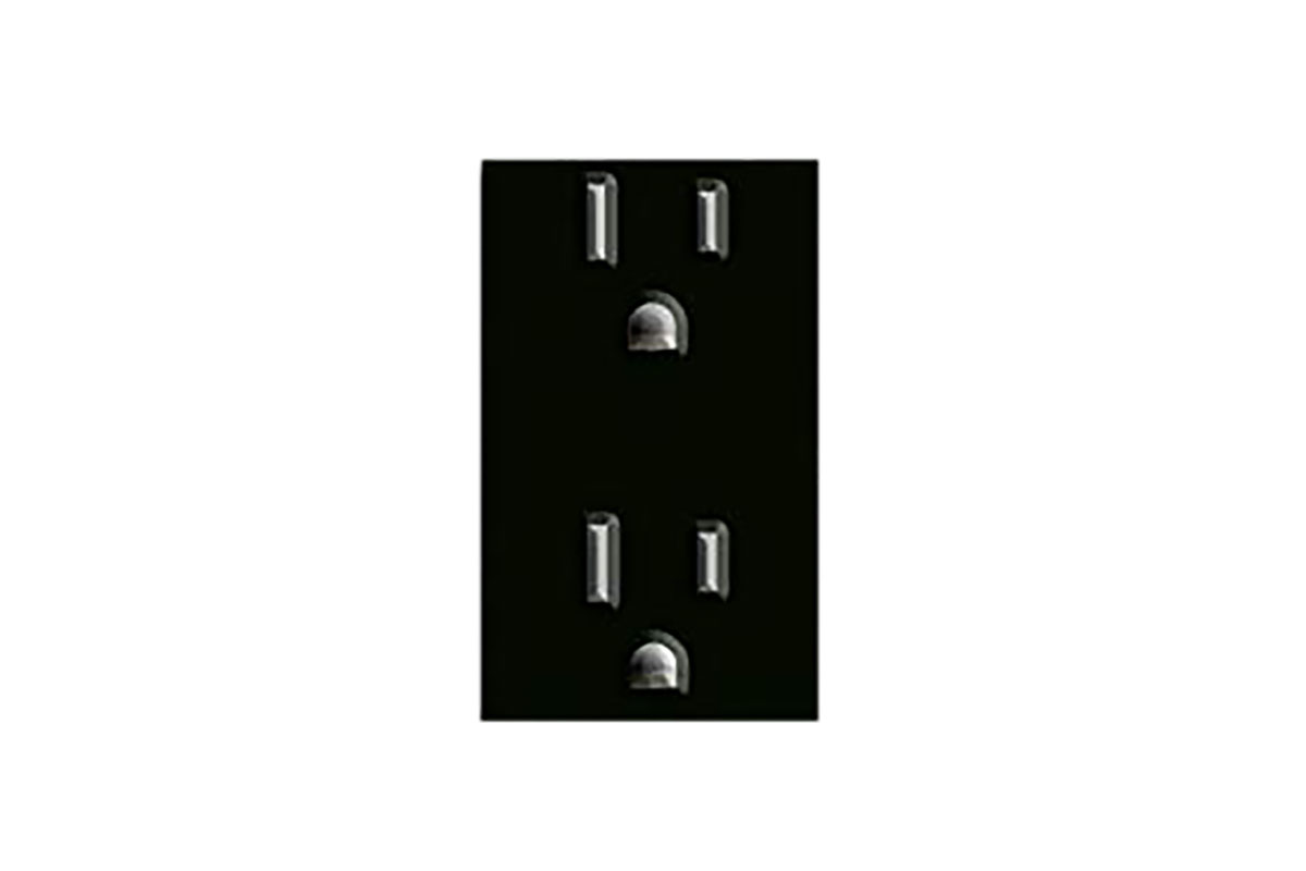 Contacto dplex 2 polos + tierra E92310 ALPHA, color negro