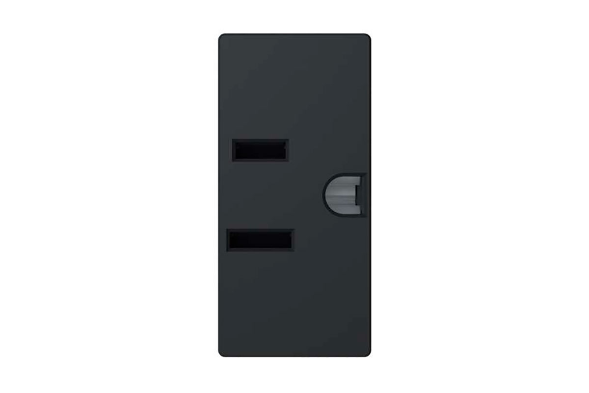 Contacto sencillo Unno N1128-NS color negro