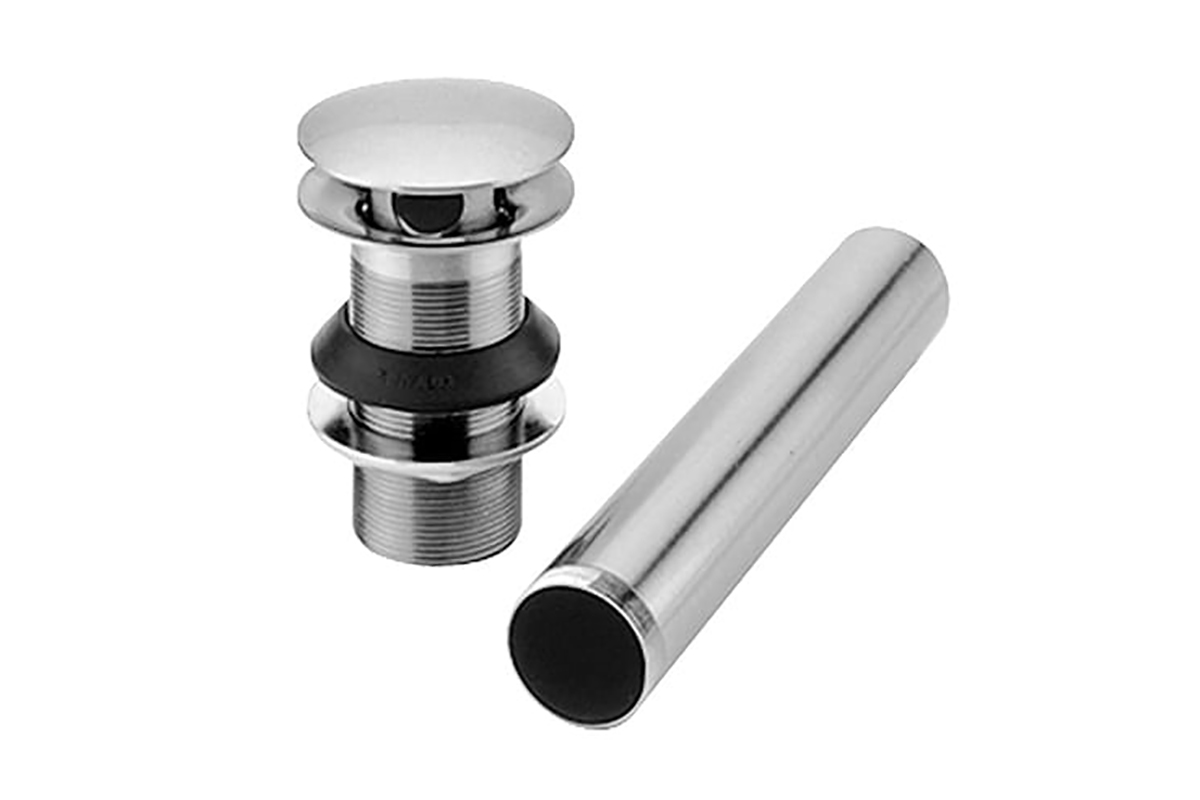 Contra con desage tipo hongo fijo sin rebosadero TH-063 acabado cromo