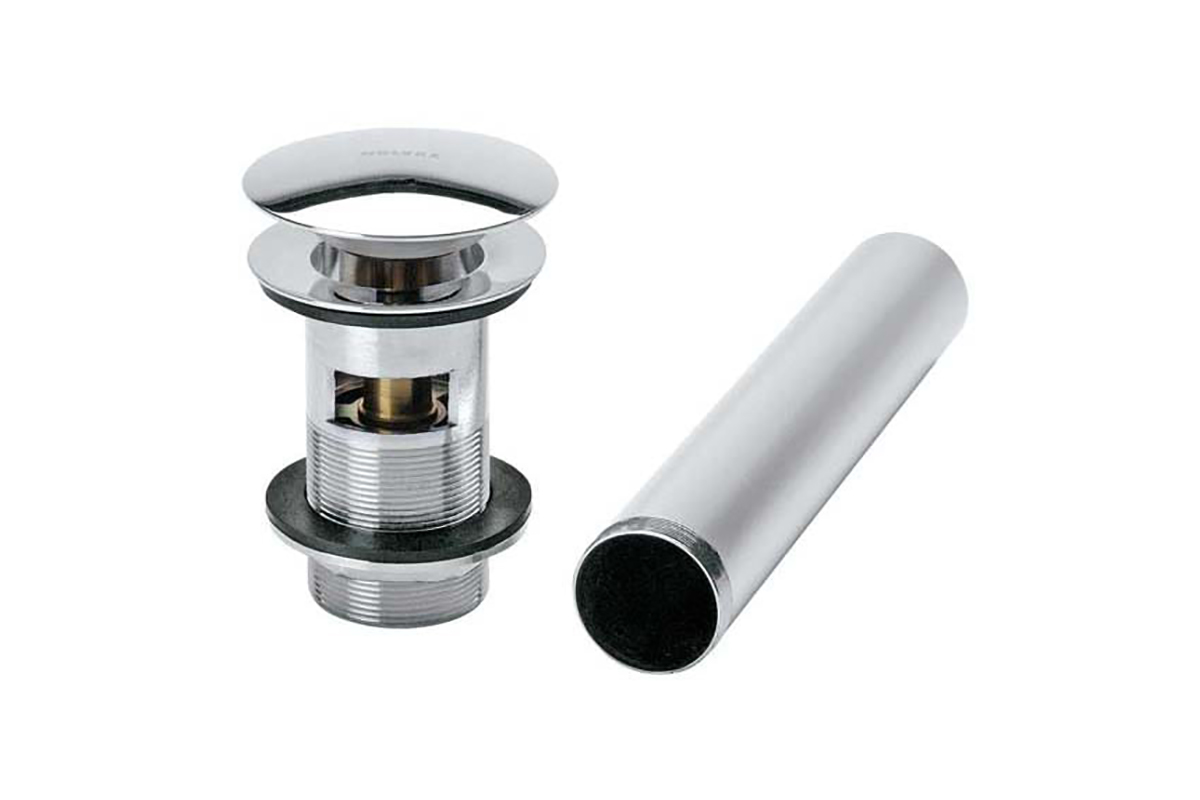 Contra para desage con sistema push para lavabo TH-064 acabado cromo 