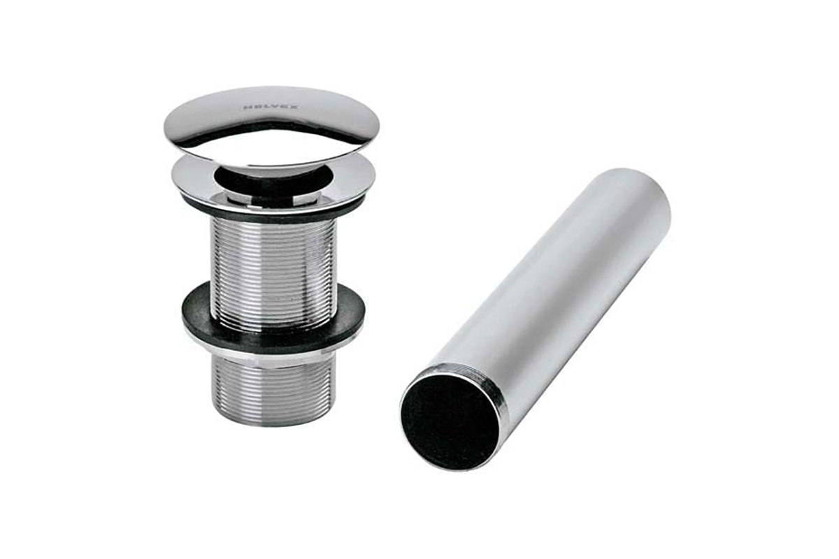 Contra para desage con sistema push para lavabo TH-065 acabado cromo