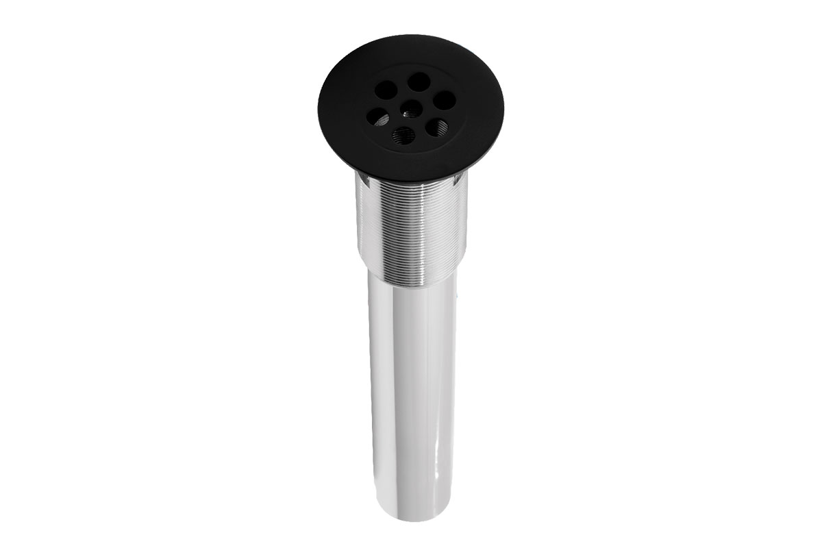 Contra para lavabo CLR-01-EB con rebosadero, color negro