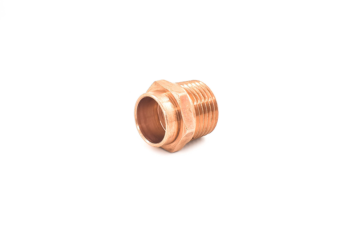Cople de cobre con exterior de fierro 13 mm (1/2
