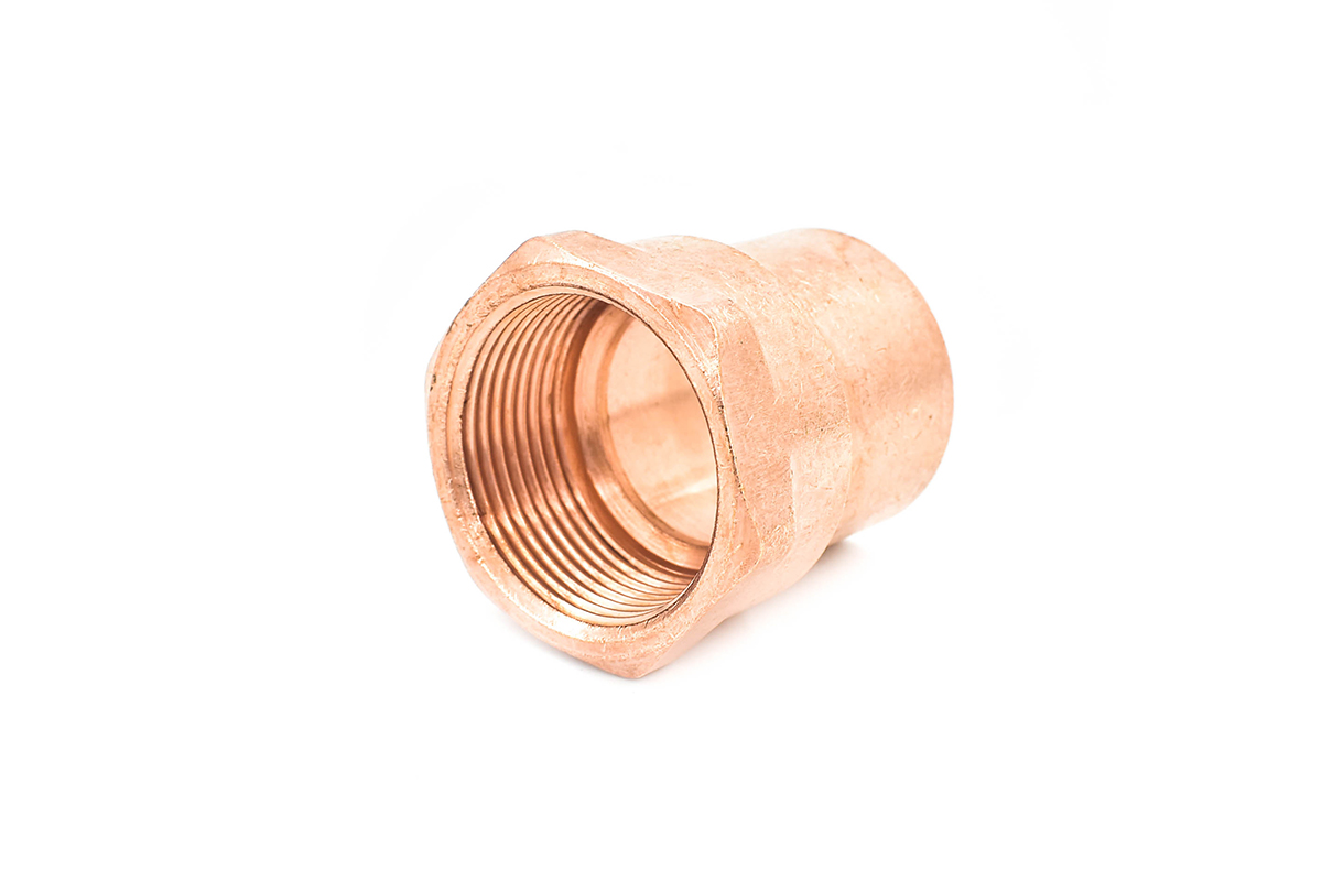 Cople de cobre con interior de fierro 32 mm (1 1/4