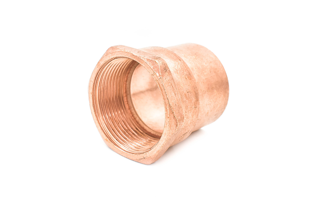 Cople de cobre con interior de fierro 38 mm (1 1/2