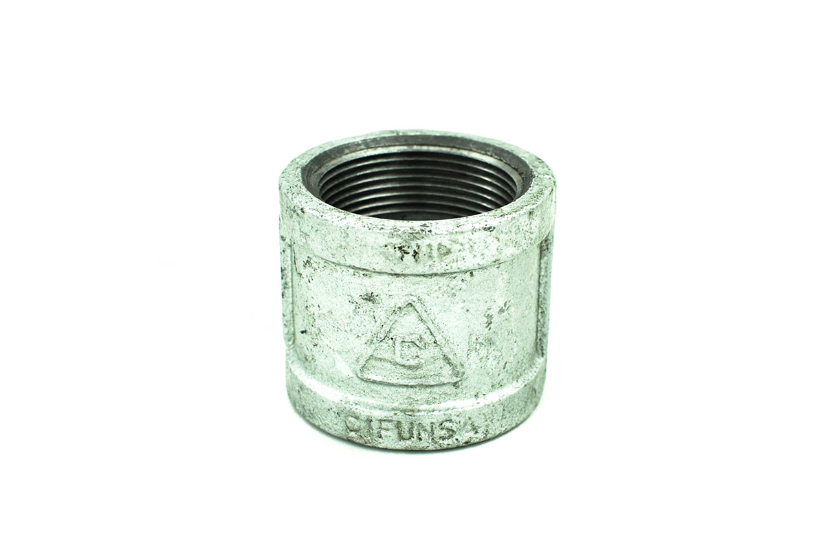 Cople galvanizado 38 mm liso