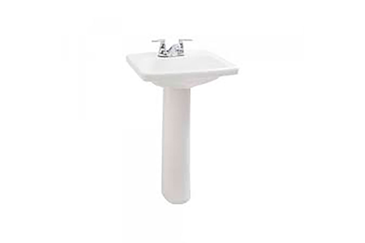 Lavabo  con pedestal Urban Civic, color blanco 