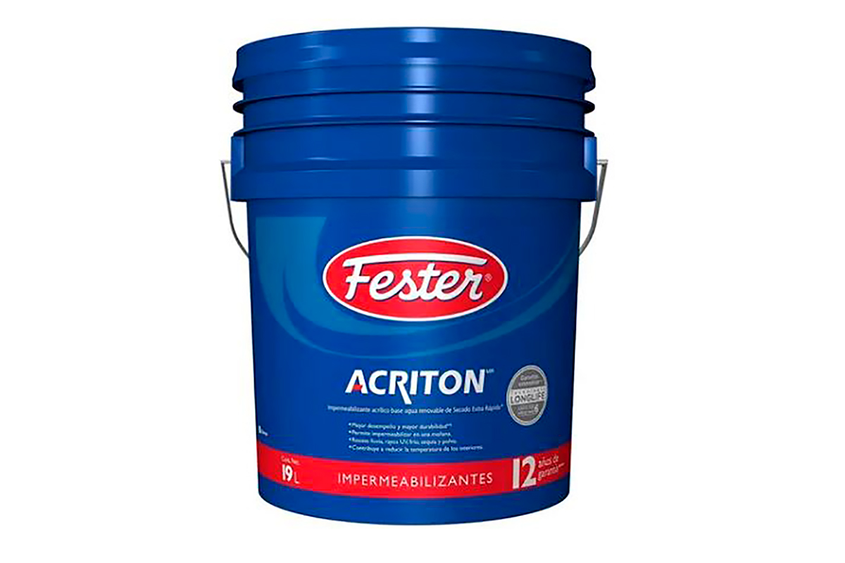 Cubeta 19 lts Acriton Impermeabilizante 12 aos blanco