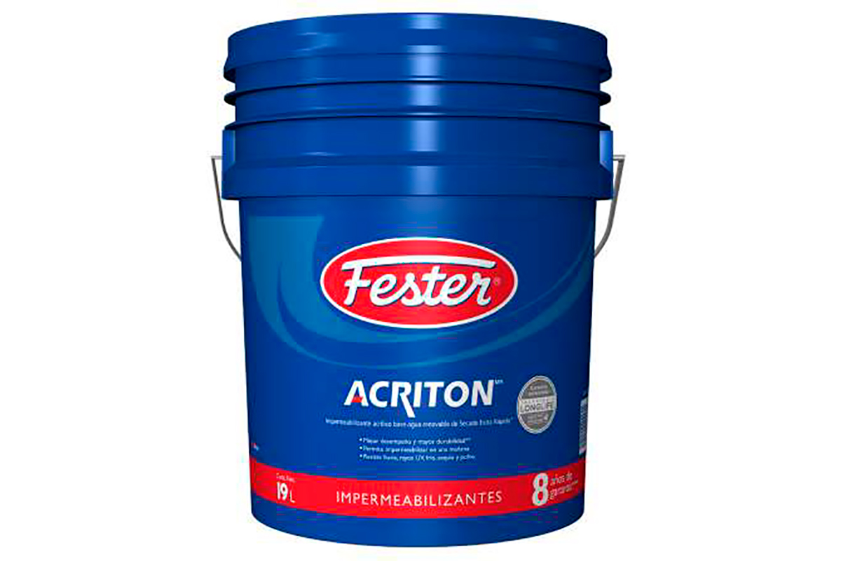 Cubeta 19 lts Acriton Impermeabilizante 8 aos blanco