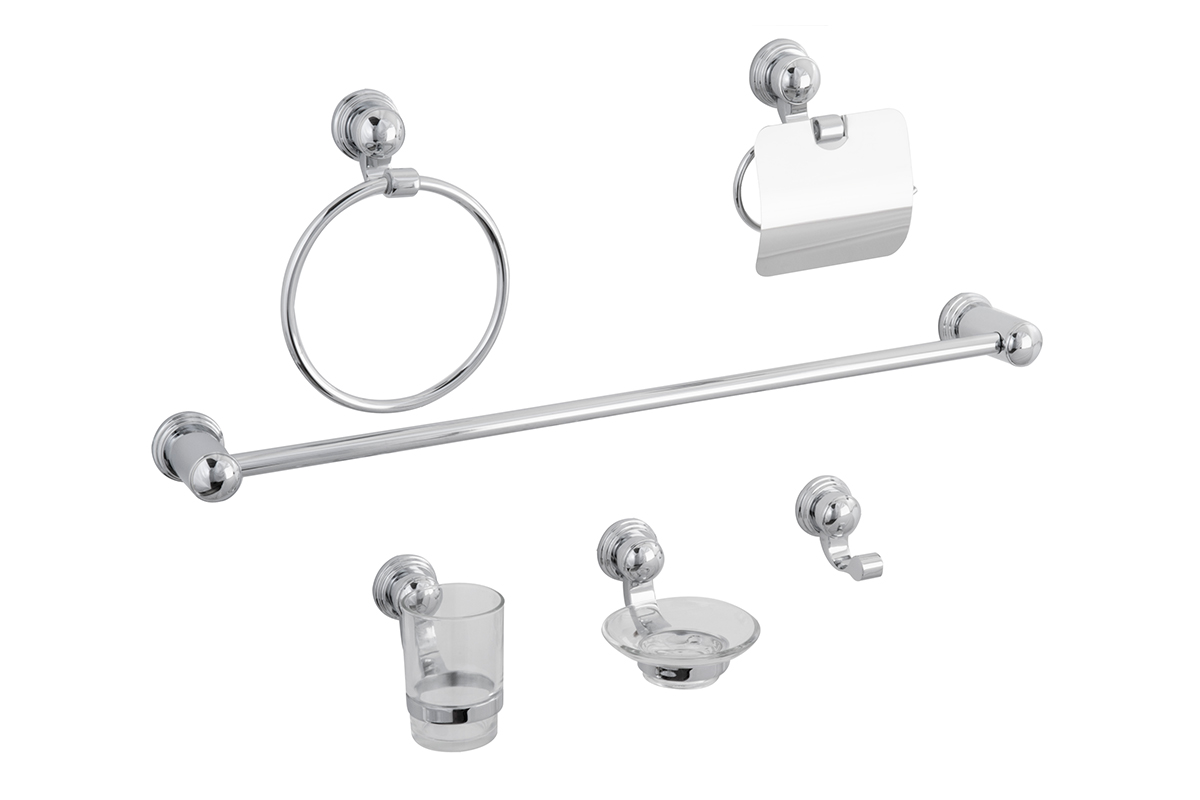 Juego de accesorios para bao 1200 acabado cromo