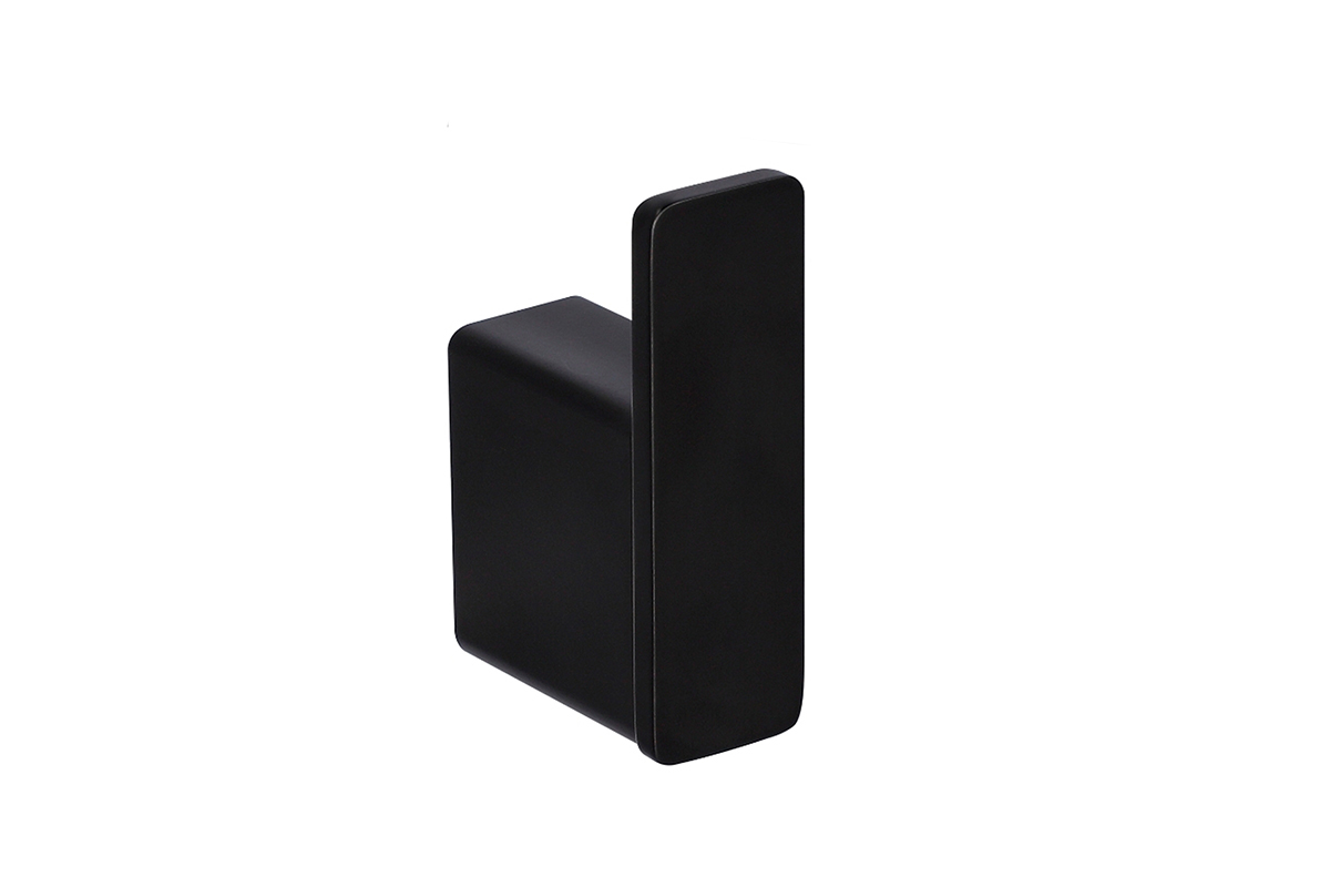 Gancho sencillo QUADRO 2 QU.06.2 acabado negro mate 