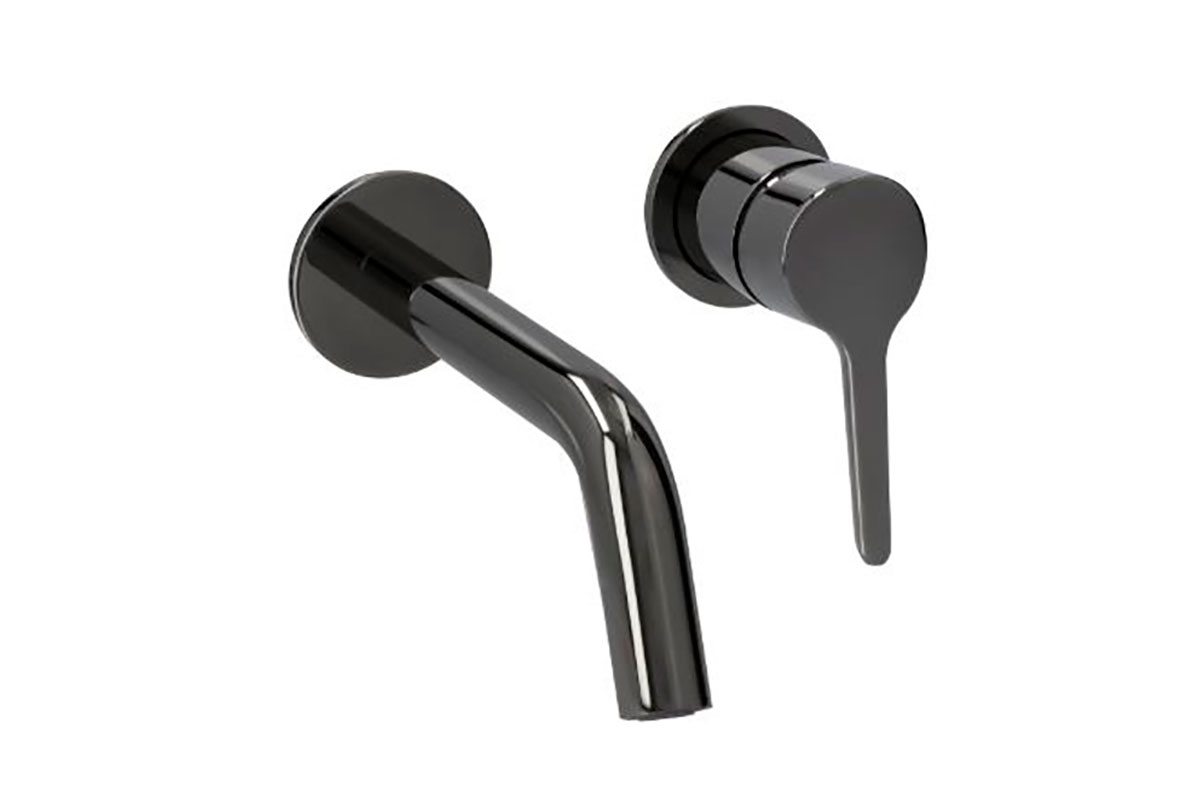 Monomando a muro para lavabo MEDAMEDA 9463MD.12 acabado metal black