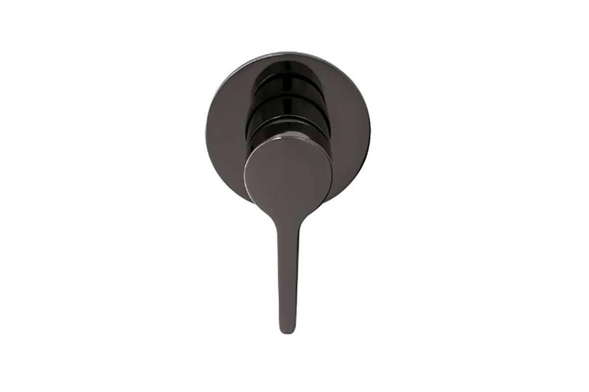 Monomando Medameda para regadera 9464MD.12 sin desviador, acabado negro brillante