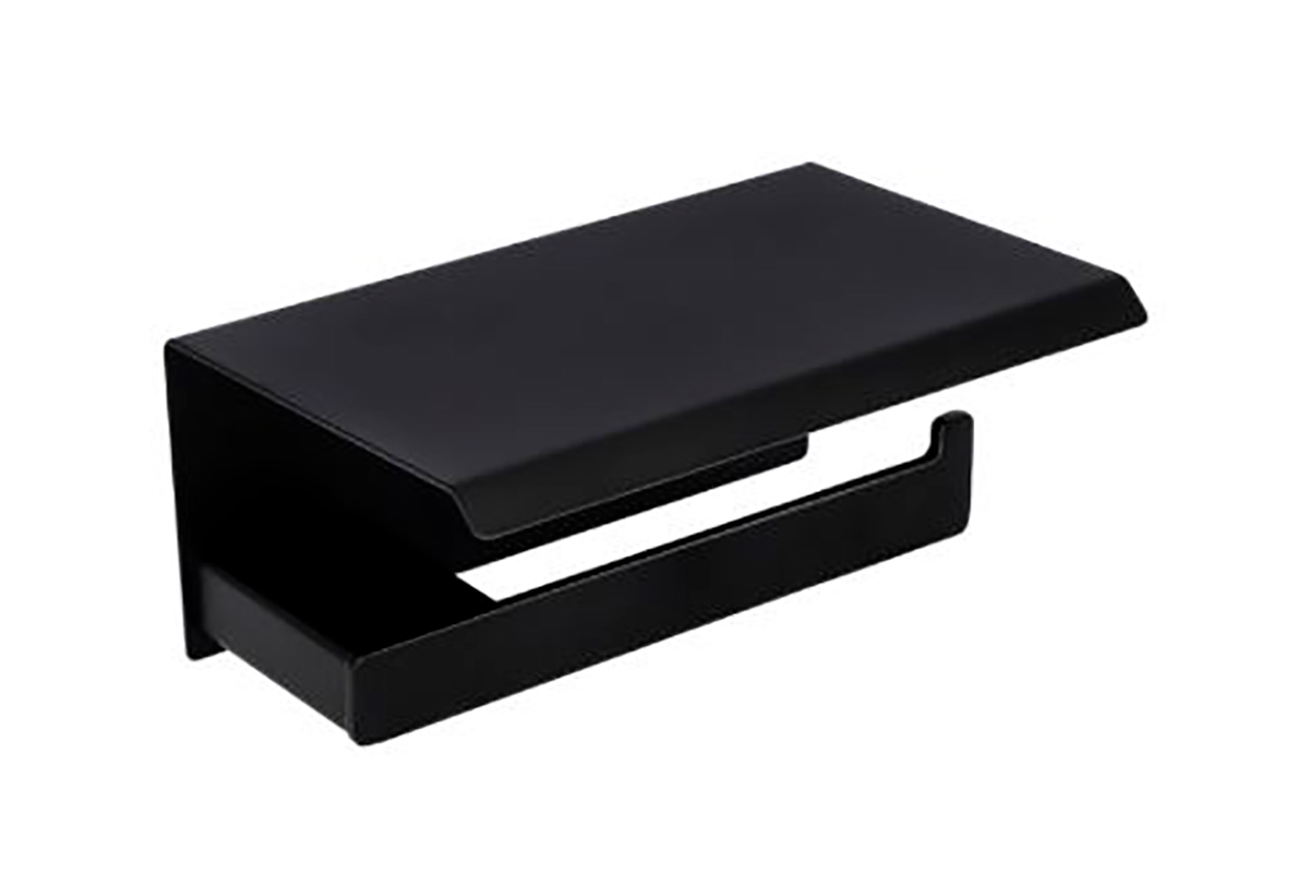 Porta rollo con cubierta QUADRO 2 QU.17.2 acabado negro mate