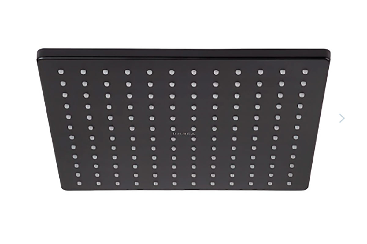 Regadera de plato cuadrado de 22 x 22 cm sin brazo, 2261.2  acabado negro