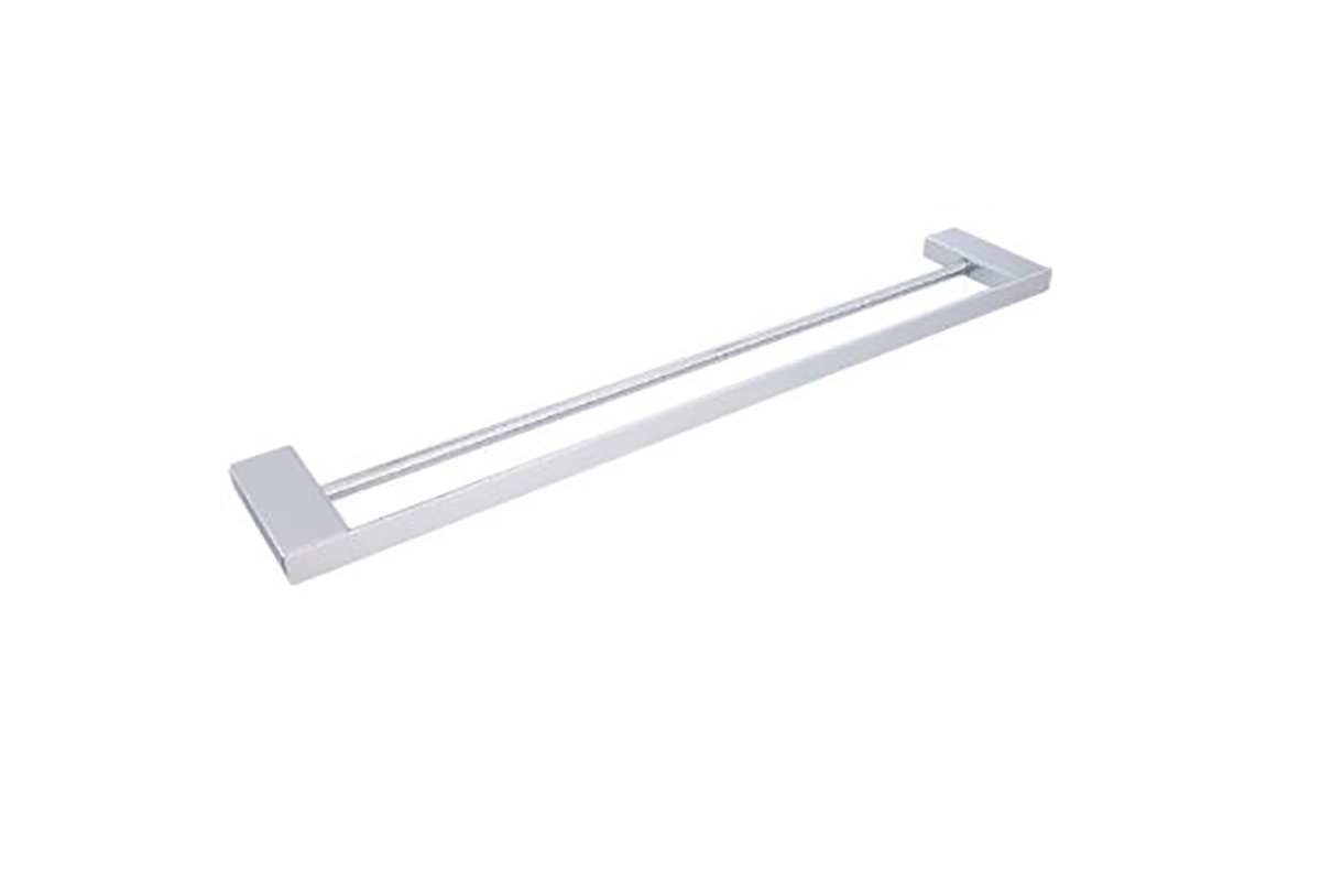 Toallero de barra largo doble QUADRO 2 QU.05 acabado cromo 