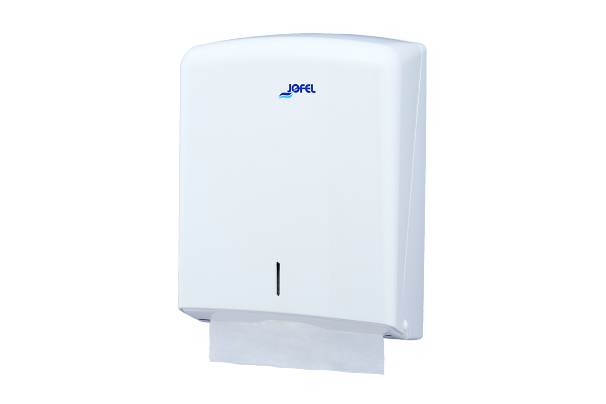 Dispensador de toalla interdoblada color blanco DT34001