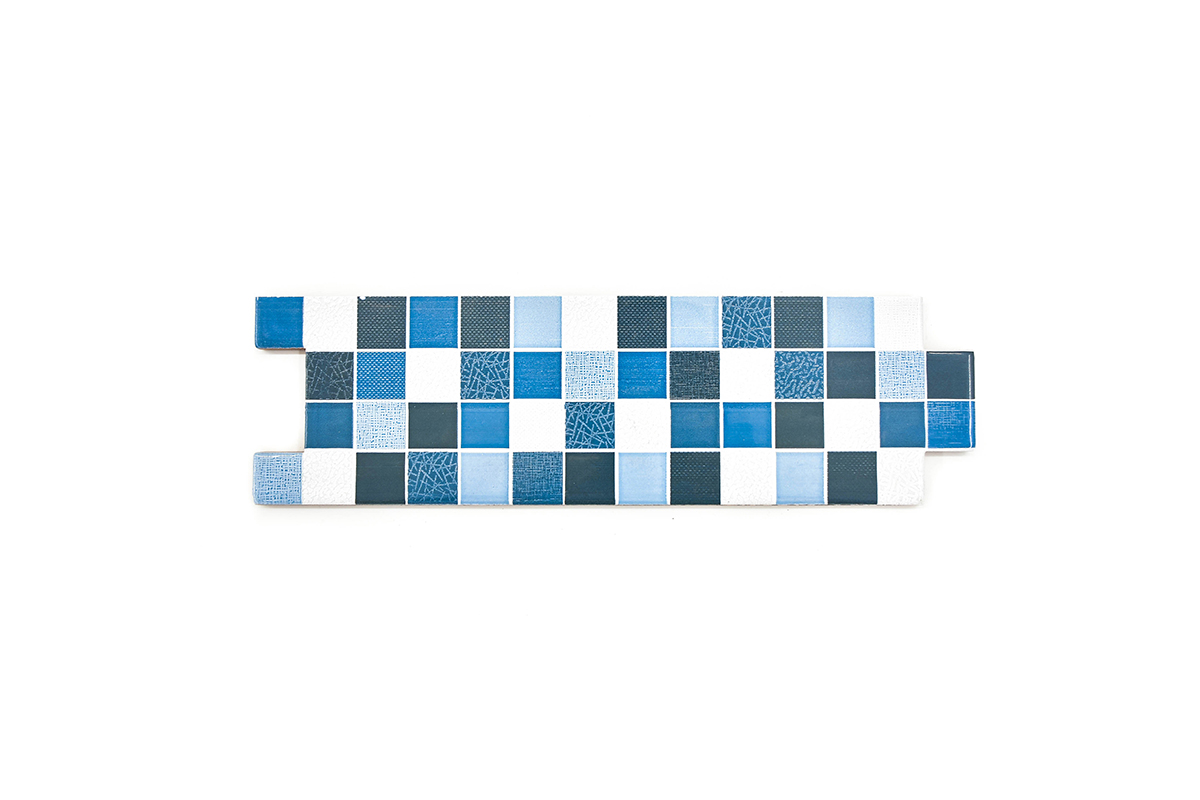 Listel flecha Pixela azul 1A 8 x 25 cm