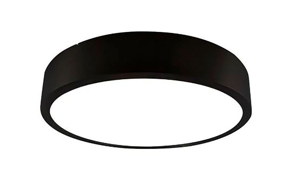 Plafn LED Flat ECO luz blanca, de sobre poner en techo 39114-2-CW-ECO terminado negro