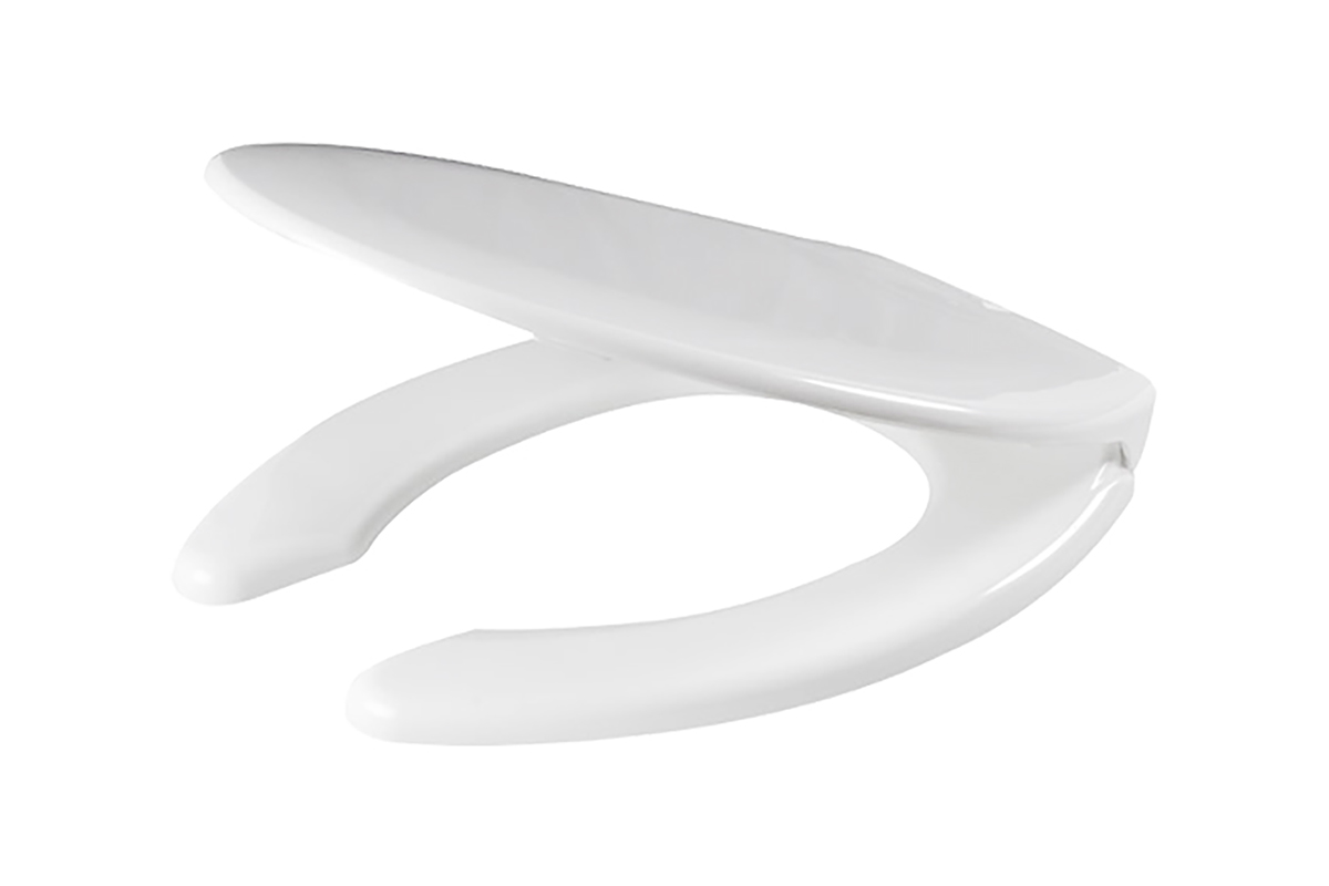 Asiento alargado cierre lento platinum slow 96 color blanco