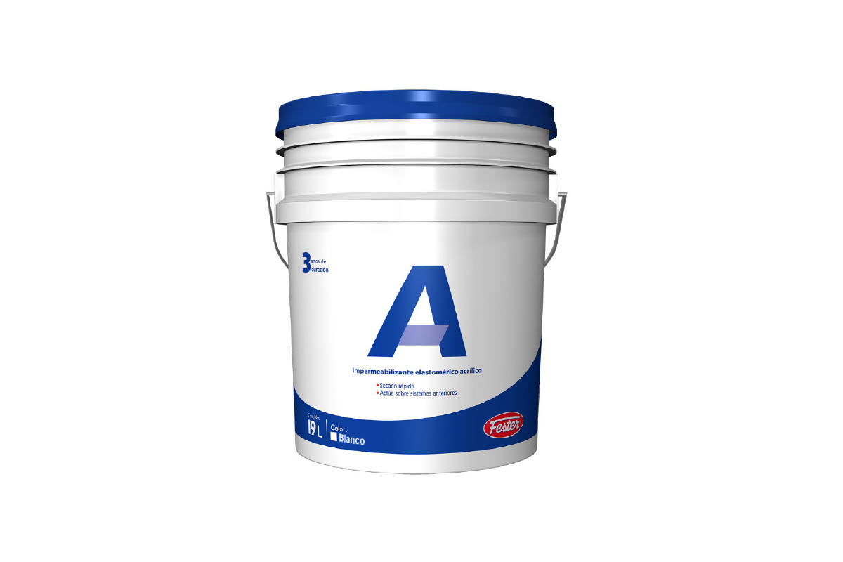 Impermeabilizante elastomrico base agua de secado rpido, blanco 19 lt A3