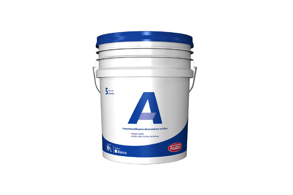 Impermeabilizante elastomrico base agua de secado rpido, blanco 19 lt A5