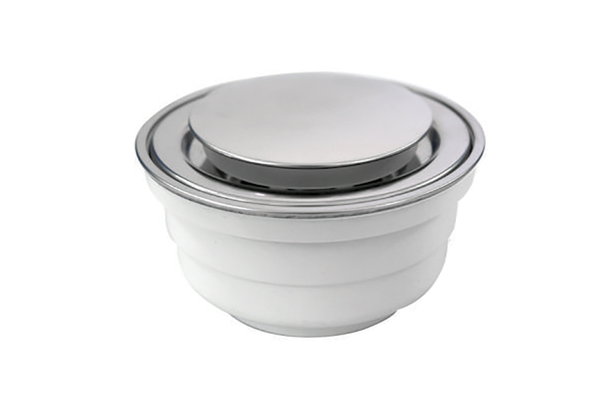 Coladera universal Push 2249 cubierta de acero inoxidable