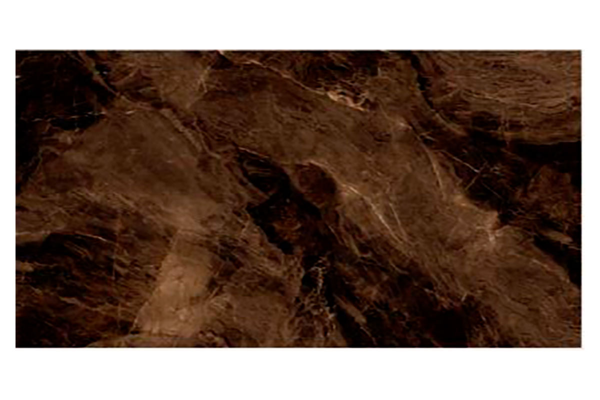 Piso cermico Fosta chocolate brillante 1A 60 x 120 cm, cubre 1.44 m2, rectificado