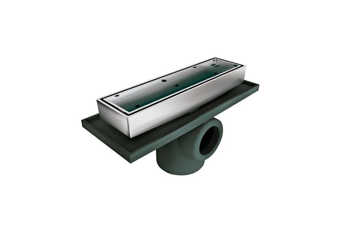 Coladera rectangular de una salida 24-RHLI 