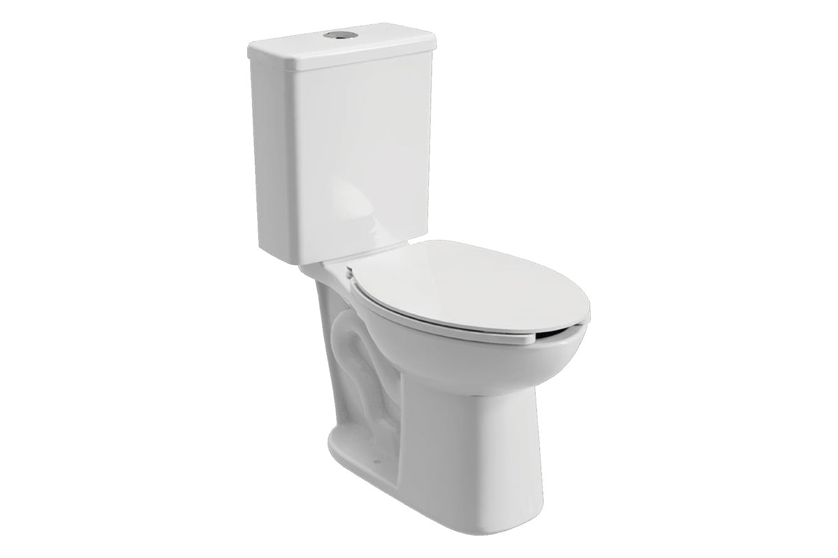 Inodoro elongado compacto, modelo sustenta 2.5 color blanco