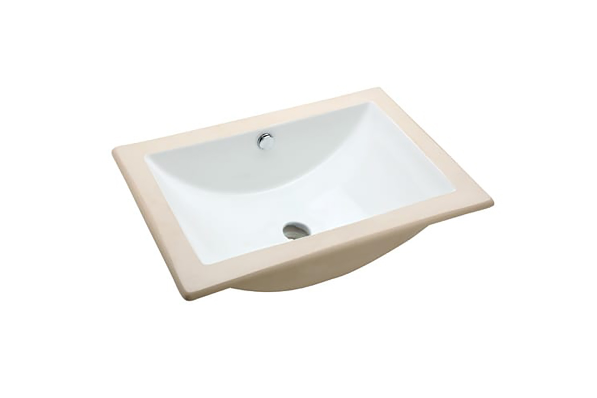 Lavabo rectangular bajo cubierta, Marcus color blanco 