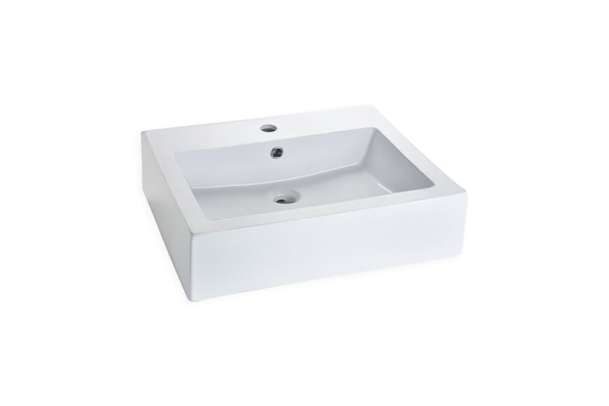 Lavabo de sobreponer con una perforacin, Futura color blanco 