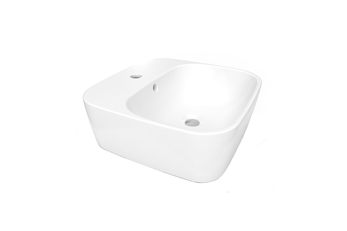 Lavabo de sobreponer Santorini color blanco 