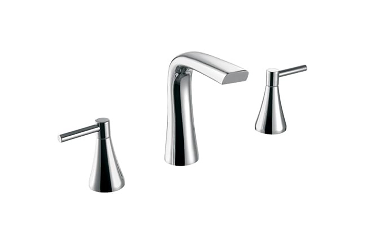 Mezcladora Konos para lavabo con desage de Push M-1004 acabado cromo 