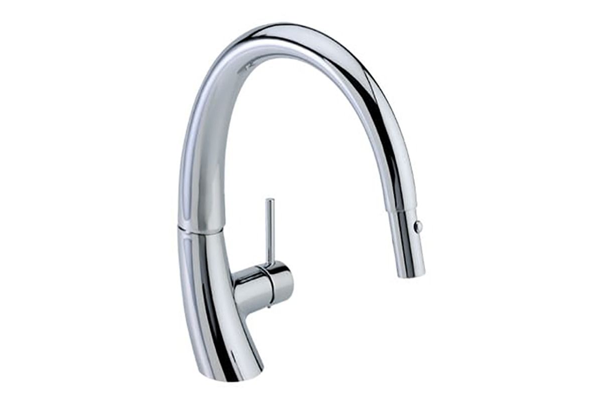 Monomando curvo para fregadero E-307 acabado cromo
