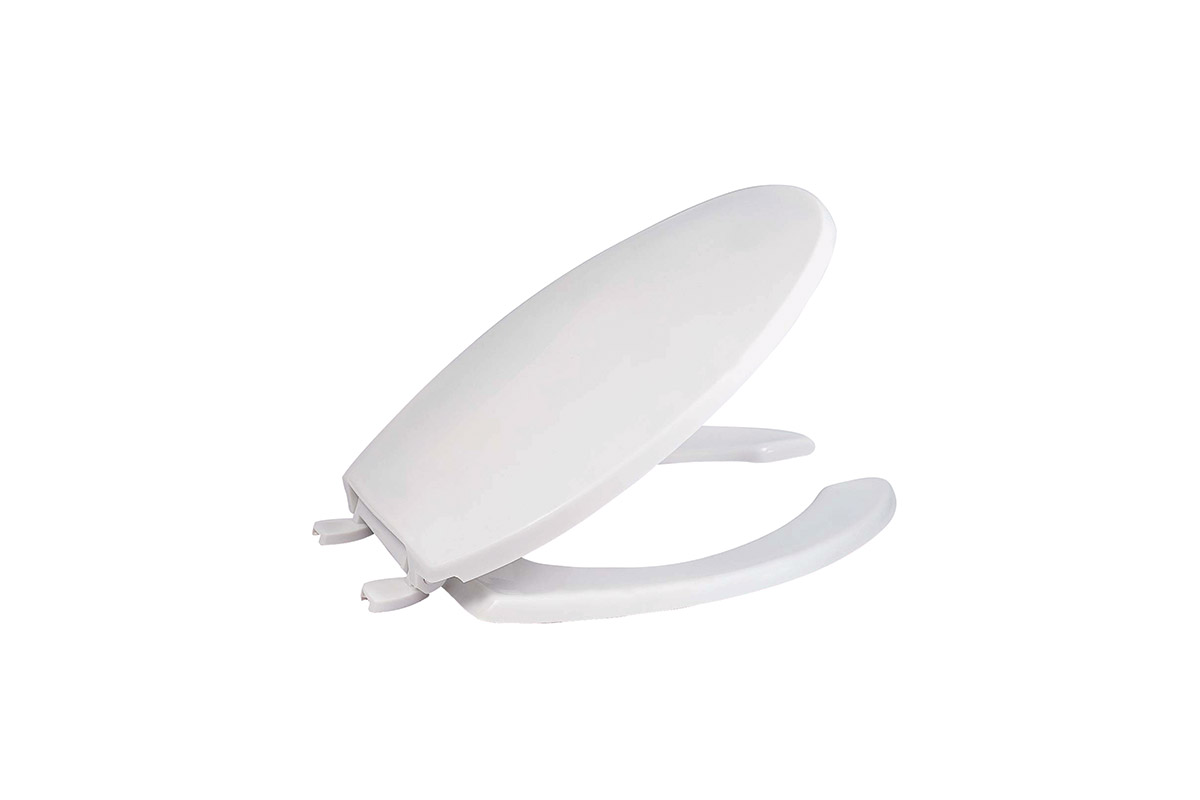 Asiento alargado M235 con tapa color blanco