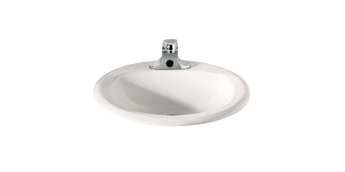 Lavabo de sobreponer Rondalyn para monomando color blanco