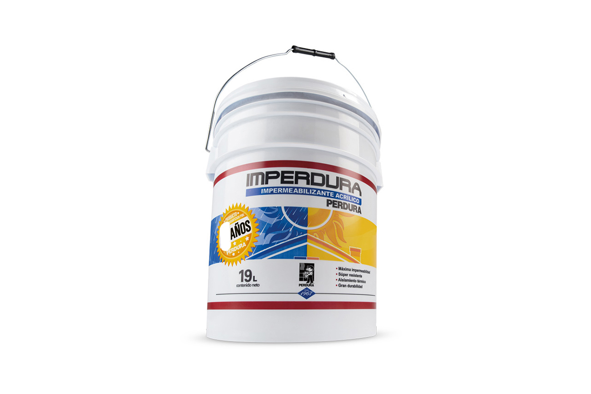 Imperdura 3 a�os cubeta 19 Lts color rojo