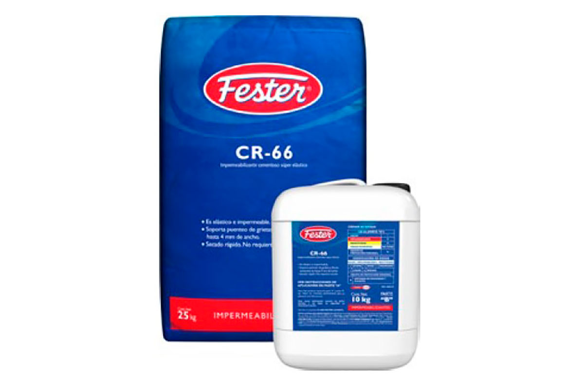 Impermeabilizante cementoso sper elstico CR 66, saco 25 kg 