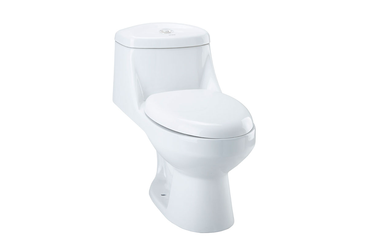 Inodoro alargado One piece Oporto color blanco 