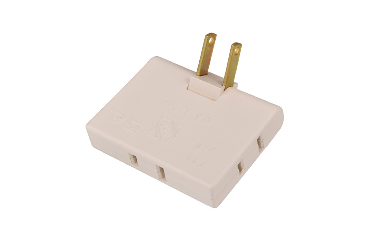 Receptor triple con clavija mvil 310771 color marfil 