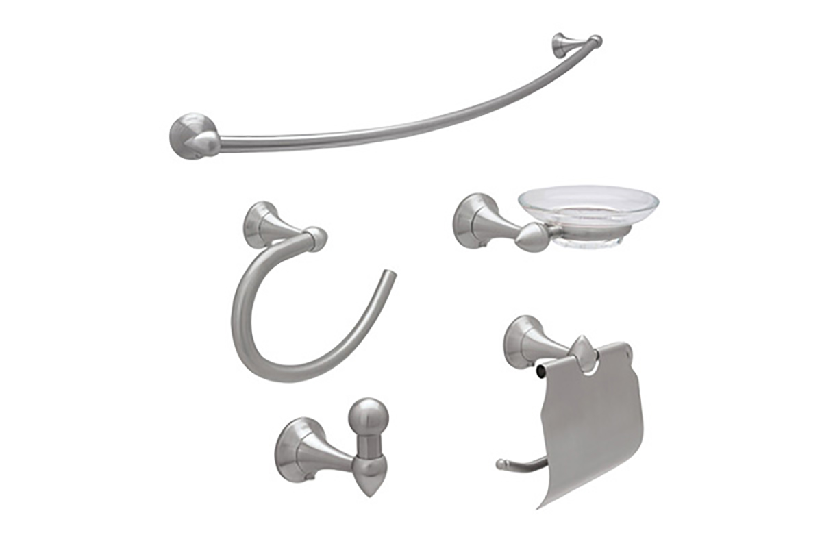 Juego de accesorios para bao, 3100.9 acabado acero inoxidable 