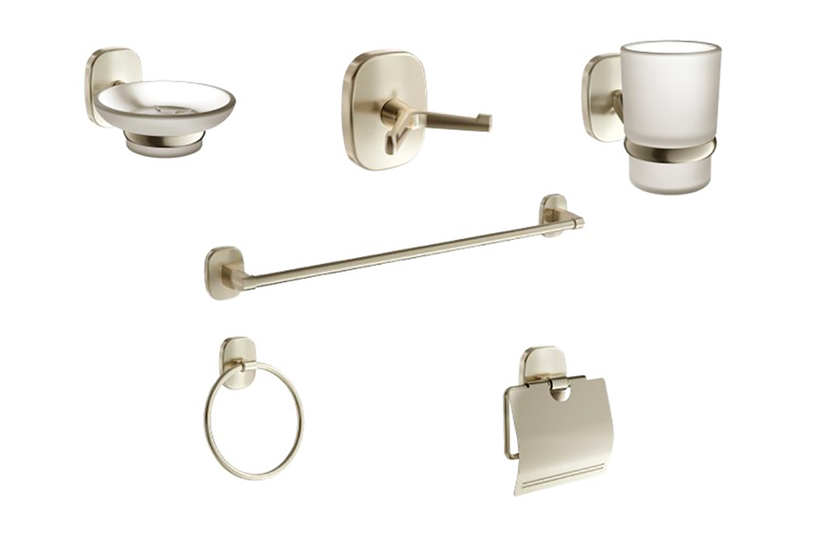 Juego de accesorios para ba�o 18000 acabado sat�n 