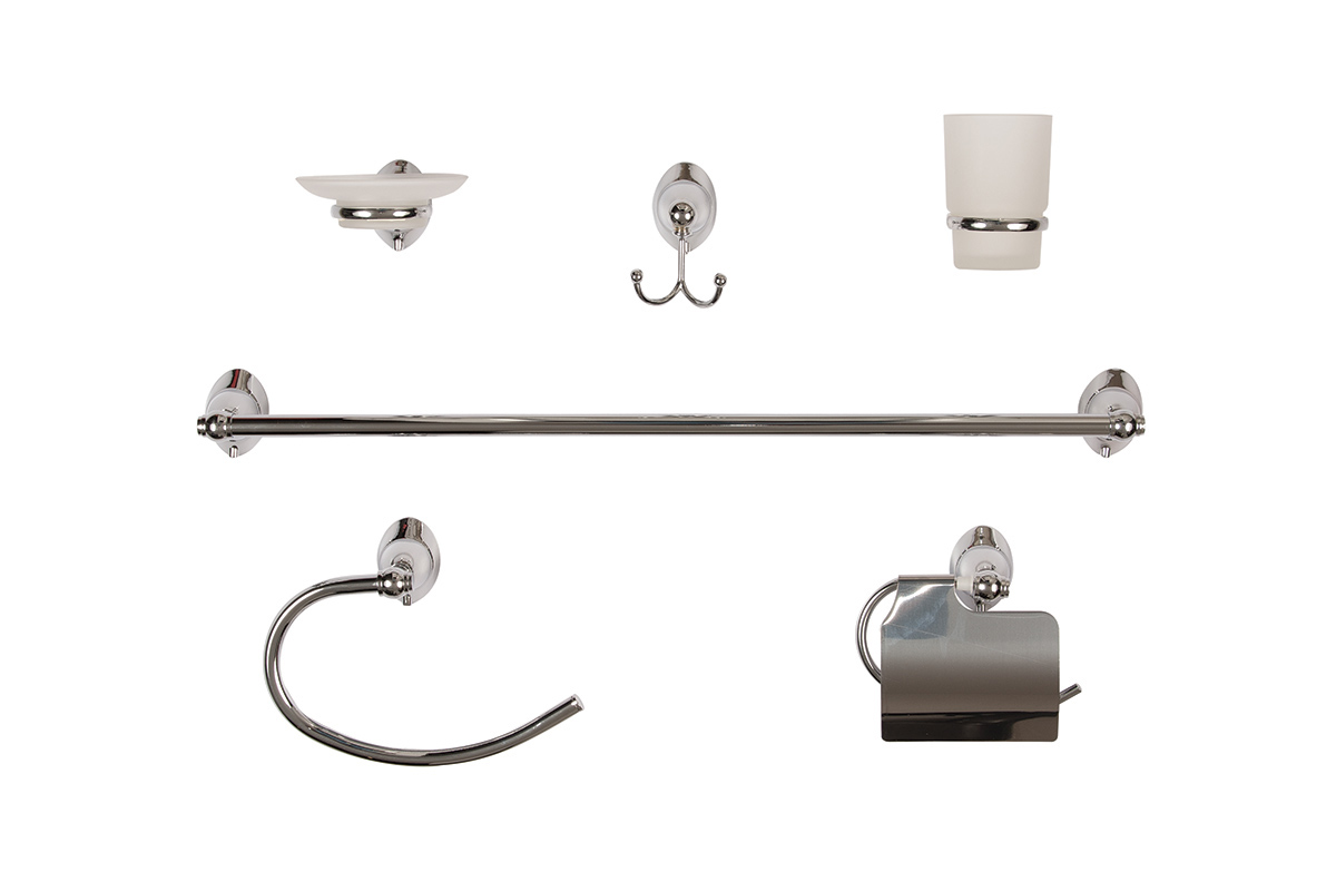Juego de accesorios para bao 8007 acabado cromo 