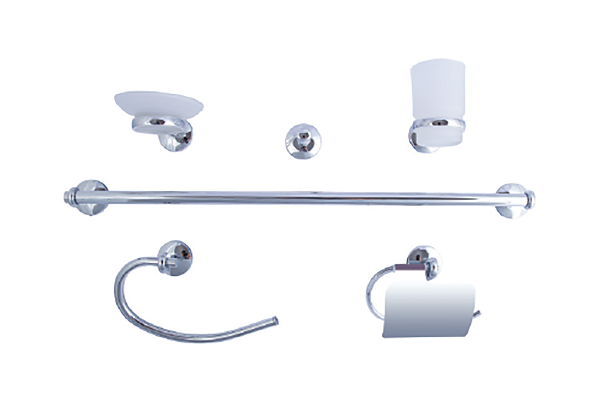 Juego de accesorios para bao 8010 acabado cromo 