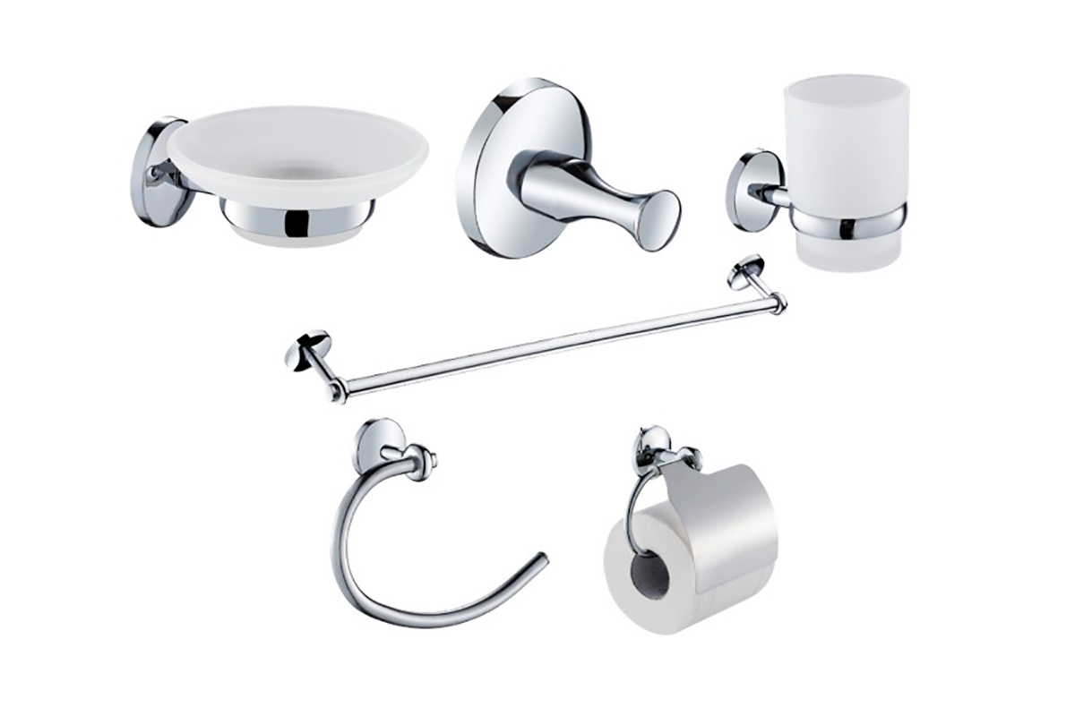 Juego de accesorios para ba�o 8010 acabado cromo 